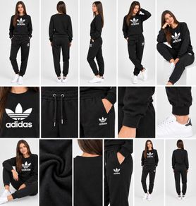 Adidas Black Tracksuit Set  Sweatshirt & Joggers