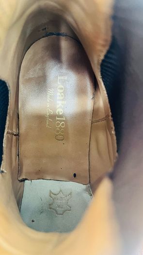 Loake Thirsk Tan Brogue Chelsea Boots UK 9 F Made in England