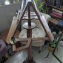 Antique wooden Duellist music stand with side candle sconcesAntique oak wooden music stand with side candle sconces Image 7