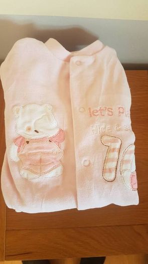 3 Fleece sleepsuits