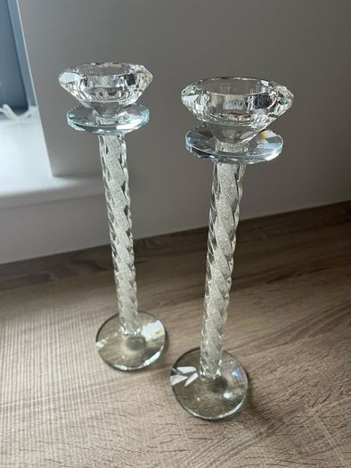 Glass candle holders