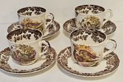 Palissy Royal Worcester Game Series Tea Cups Set