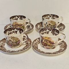 Palissy Royal Worcester Game Series Tea Cups Set