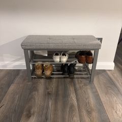 entryway bench/ shoe rack