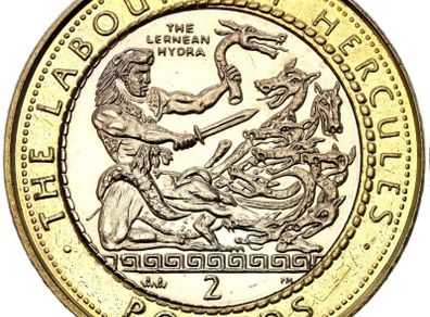 Gibraltar 2 Pound 1998 Hercules Series - The Lernean Hydra