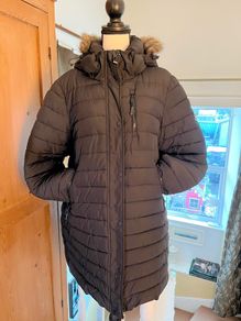 Super dry winter coat black size 16