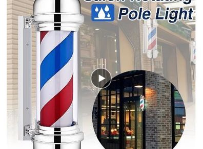 Rotating Strips LED Barber Pole Light Red White Blue