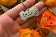 Personalised Engraved Silver Dog tag