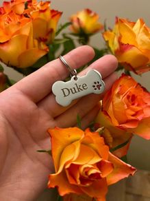 Personalised Engraved Silver Dog tag