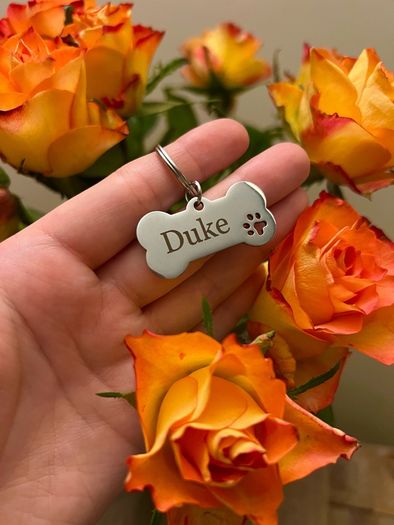Personalised Engraved Silver Dog tag