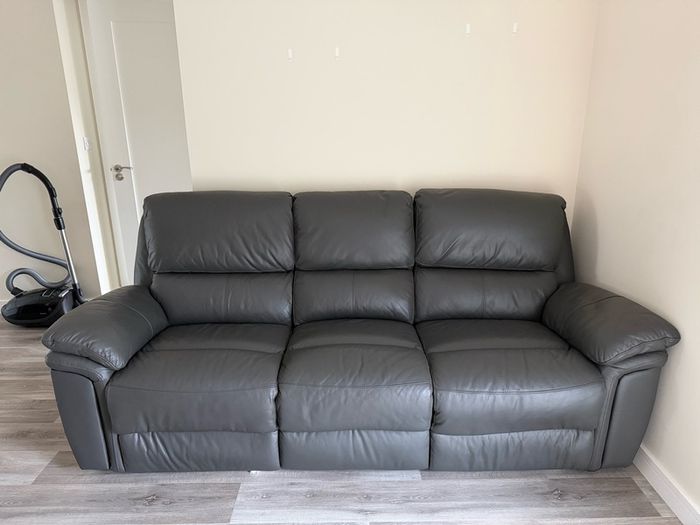 3 seater leather recliner sofa