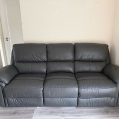 3 seater leather recliner sofa