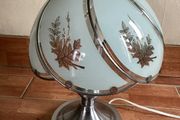 Rare Silver metal Touch  lamp with 6 panels and leaf design
