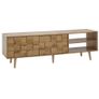 160cm Oak Effect TV Stand  Modern Entertainment Unit with Storage Cabinet Image 7