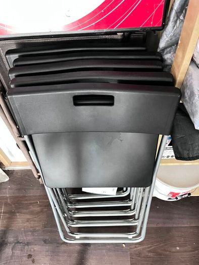 6x IKEA Black Folding Chairs - Outdoor / Extra Seating