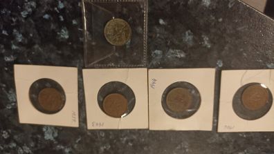 set of Irish farthings