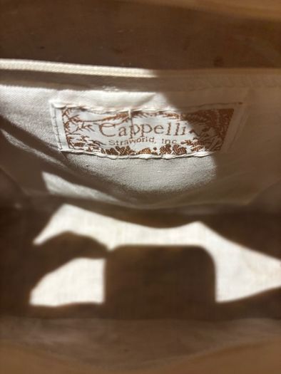 Capelli Straworld Straw Art Bag - Embellished with Shells, Beach Material, Flip Floos etc - see photos