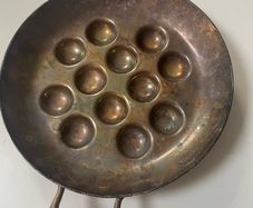 vintage copper escargot (snail) pan,