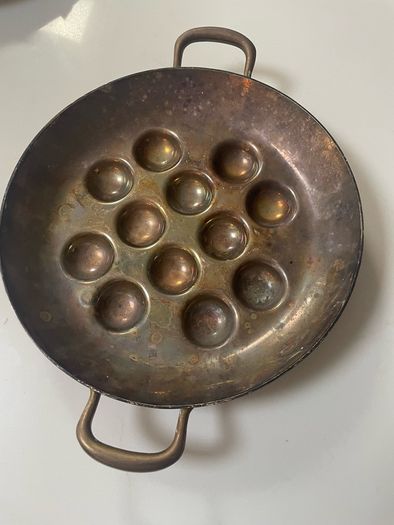 vintage copper escargot (snail) pan,