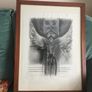 Eugene Press "Spirit at the Gate"  Original Charcoal and coloured chalk painting Image 6
