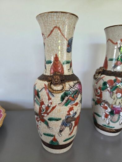 Chinese Cracle Glaze Vases