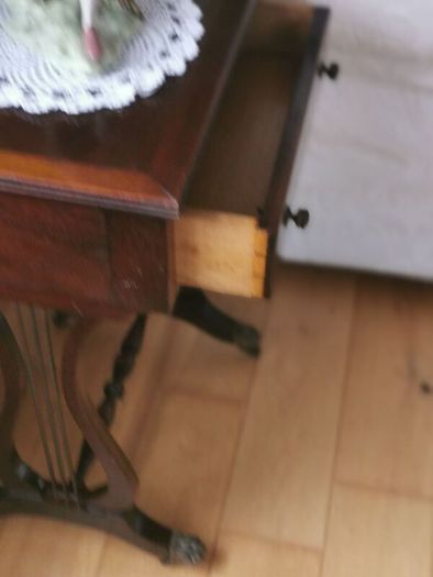A Victorian mahogany side table.
