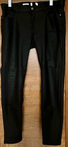Faux leather jeans