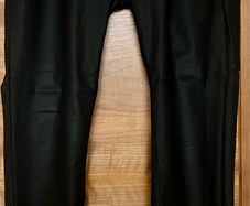 Faux leather jeans
