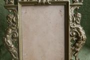 Antique Art Nouveau  Brass  Photo Frame with stand. Spain 1890-1915