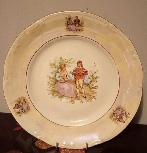 Stunning Vintage Lustre Pearlescent  Tea / Coffee Set. Made In Poland,Chodziez.