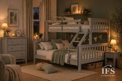 Triple Bunk Bed 4ft6 Double & Single Top Bed Only 399