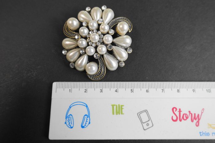 Pearl Diamond Brooch