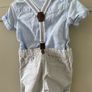 Shorts & braces with grandad collar short sleeve shirt 9-12 months Image 2
