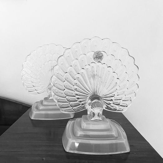 Vintage Crystal Peacocks x 2