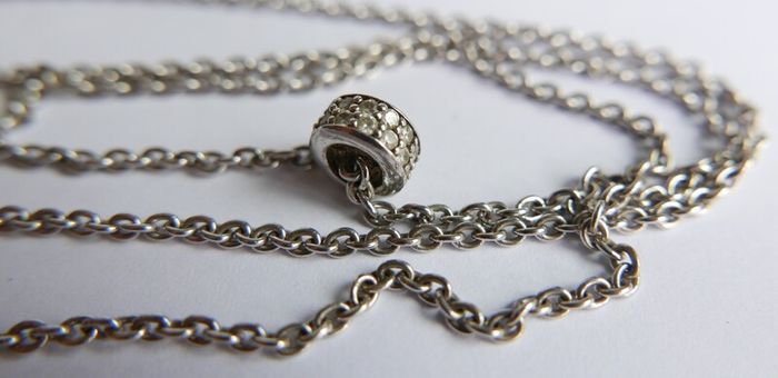 Vintage 925 Sterling Silver Ti Sento long Chain Necklace length 31" - 10,7g