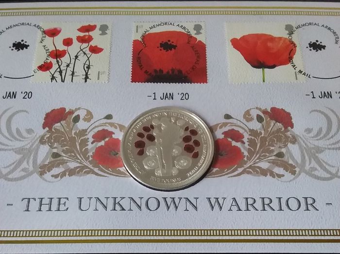 Great Britain : Centenary of The Unknown Warrior " 5 Pound " Coin Cover - 2020