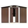 Garden Shed Brown 257x779x181 cm Galvanised steel Image 6