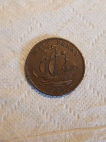 1956 English half penny