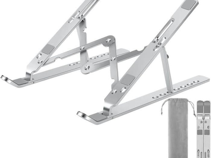 New Sale | Aluminum Adjustable Laptop Stand For Desk, Foldable Laptop Holder For Desk