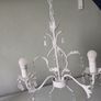 2 White crystal chandelier lights Image 2