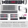 Portable Home Gym Set with Workout Bar, Bench Press Set, Squat Resistance Band, Door Anchor and More-Full Body Workout Equipment to Build Muscle and Shape Body Image 2