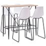 5 Piece Bar Set Plastic White Image 5