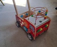 Toys Squirrel Play Wooden Activity Baby Walker Fire Engine