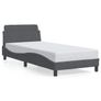 Bed Frame "Dover" Dark Grey 90x190 cm Single Velvet Image 2