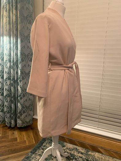 Top shop wrap cream coat. Size 8