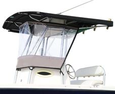 T-Top Enclosure  Console Spray Shield  Boat Weather Protection  Removable Boat Enclosure  Centre Console Boat Cover