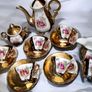 Antique gold demittase set Image 2