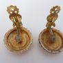 Fab large gold tone vintage earrings clip on Image 4