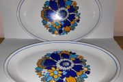Mid Century Weatherby Hanley Royal Falcon Ware 2 Oval Serving/Meat  Plates