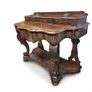 victorian mahogany serpentine console table Image 4